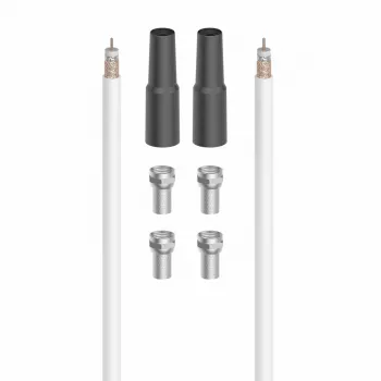 Cabo coaxial Hama 00205043 40 m branco ficha 1 coaxial ficha 2 coaxial