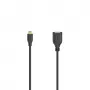 Cabo USB Hama Flexi-schlank USB 2.0 0,15 m Micro-USB A USB A preto