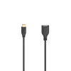Cabo USB Hama Flexi-schlank USB 2.0 0,15 m USB C USB A preto
