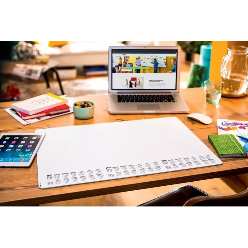 Tapete de secretária Sigel HO301 papel branco A2 calendário data mês ano
