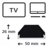 Hama 00220989 Organizador de cabos universal canal de cabos branco 1 unid.