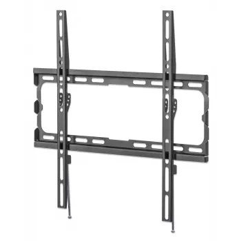 Manhattan suporte de parede para TV e monitores (montagem fixa), para ecrãs de 32 polegadas a 55 polegadas, compatibilidade VESA: todas entre 200x200 mm e 400x400 mm – verifique as dimensões dos quatro orifícios de fixação na parte traseira do ecrã para garantir que encaixa, máx. 40 kg, preto, suporte