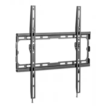 Manhattan suporte de parede para TV e monitores (montagem fixa), para ecrãs de 32 polegadas a 55 polegadas, compatibilidade VESA: todas entre 200x200 mm e 400x400 mm – verifique as dimensões dos quatro orifícios de fixação na parte traseira do ecrã para garantir que encaixa, máx. 40 kg, preto, suporte