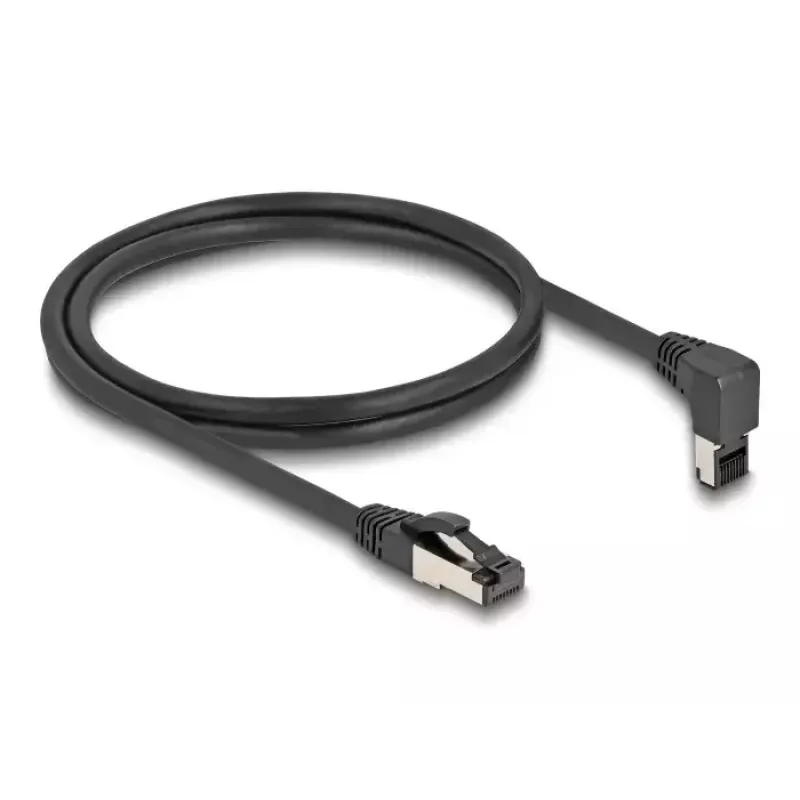 Cabo de rede DeLOCK RJ45 Cat.8.1 90° para cima 10 m preto