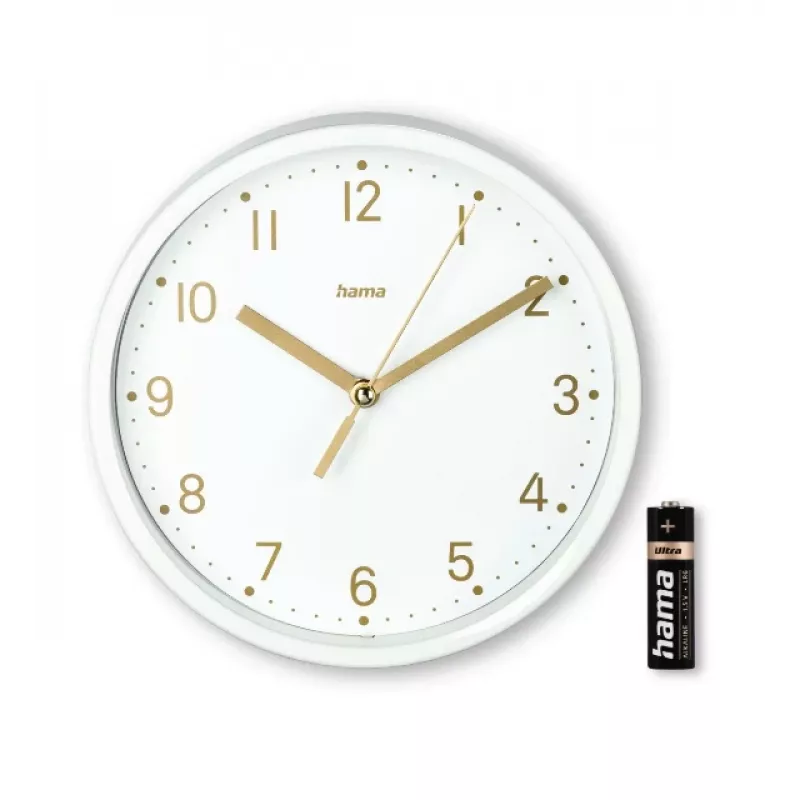 Hama 00185869 Relógio de parede/mesa analógico redondo branco