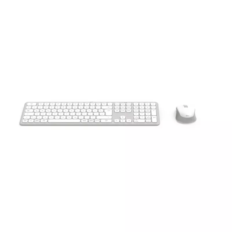 Hama WKM-550 00173066 conjunto de teclado e rato multidispositivo, sem fios, RF + Bluetooth, QWERTZ alemão, branco