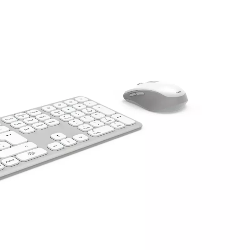 Hama WKM-550 00173066 conjunto de teclado e rato multidispositivo, sem fios, RF + Bluetooth, QWERTZ alemão, branco