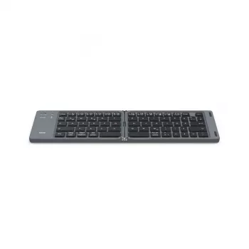 Hama Travel 450 QWERTZ alemão Bluetooth preto, cinzento-escuro
