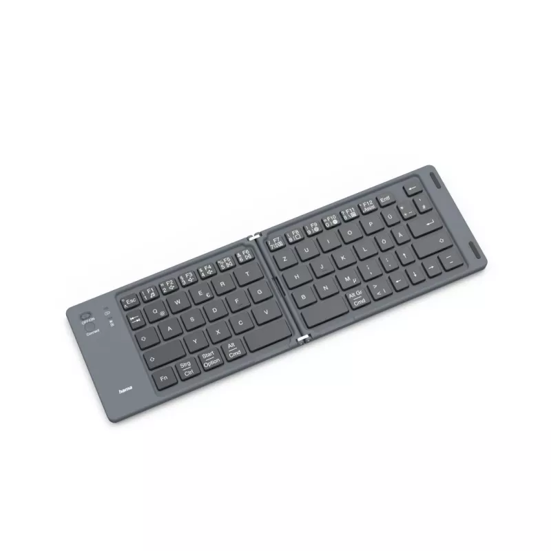 Hama Travel 450 QWERTZ alemão Bluetooth preto, cinzento-escuro