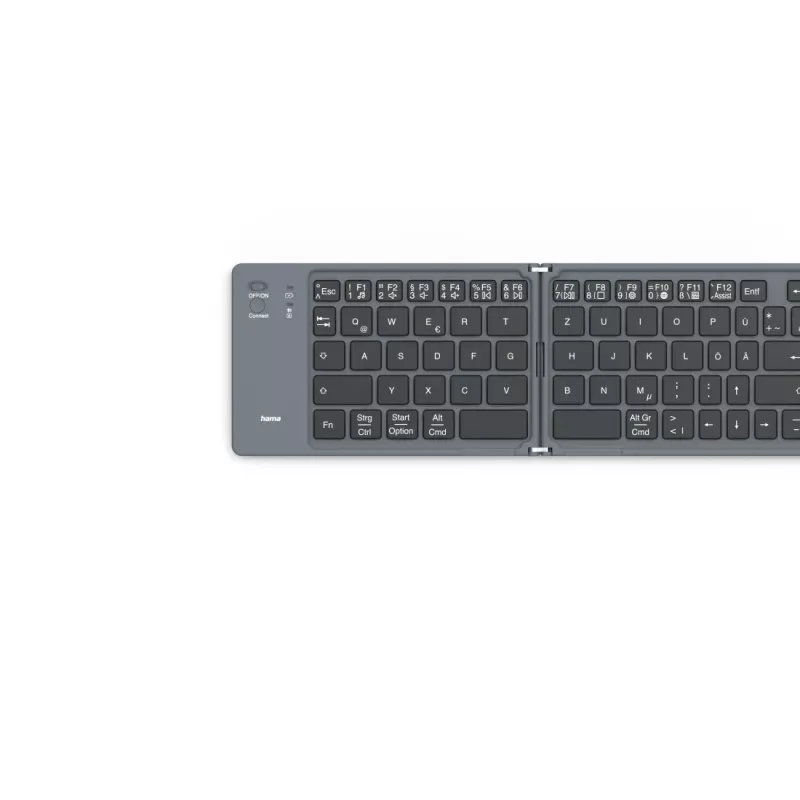 Hama Travel 450 QWERTZ alemão Bluetooth preto, cinzento-escuro