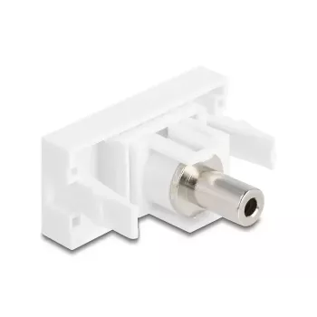 DeLOCK módulo Easy 45 tomada jack de 3,5 mm de 3 pinos fêmea para fêmea, branco (90848)