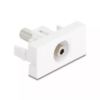 DeLOCK módulo Easy 45 tomada jack de 3,5 mm de 3 pinos fêmea para fêmea, branco (90848)