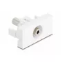 DeLOCK módulo Easy 45 tomada jack de 3,5 mm de 3 pinos fêmea para fêmea, branco (90848)