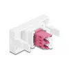 Adaptador de fibra ótica DeLOCK 90846 LC multimodo 1 unid. violeta branco