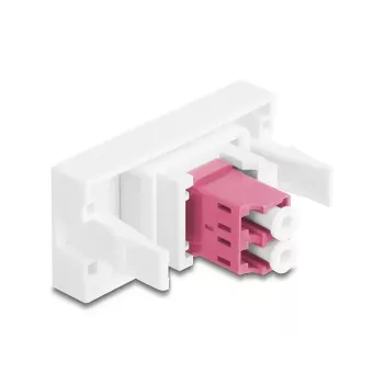 Adaptador de fibra ótica DeLOCK 90846 LC multimodo 1 unid. violeta branco