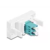 Adaptador de fibra ótica DeLOCK 90845 LC multimodo 1 unid. cor aqua branco