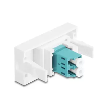 Adaptador de fibra ótica DeLOCK 90845 LC multimodo 1 unid. cor aqua branco