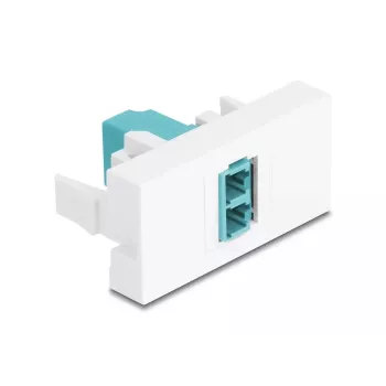 Adaptador de fibra ótica DeLOCK 90845 LC multimodo 1 unid. cor aqua branco