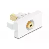 DeLOCK módulo Easy 45 tomada jack de 3,5 mm de 4 pinos fêmea para fêmea, banhado a ouro, branco (90841)