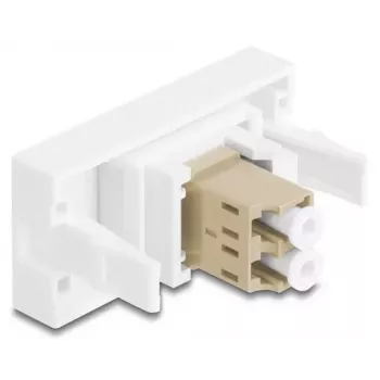 Adaptador de fibra ótica DeLOCK 90840 LC multimodo 1 unid. bege branco