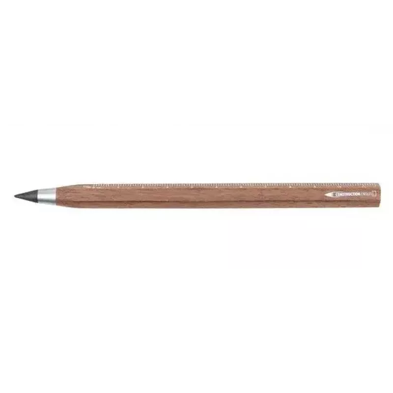 Lápis mecânico TROIKA CONSTRUCTION ENDLESS WALNUT HB castanho metal madeira