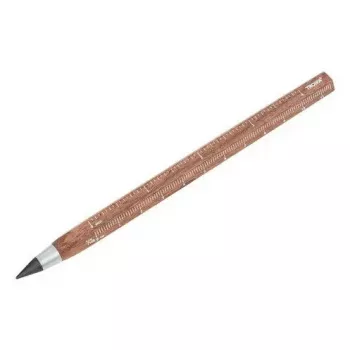 Lápis mecânico TROIKA CONSTRUCTION ENDLESS WALNUT HB castanho metal madeira