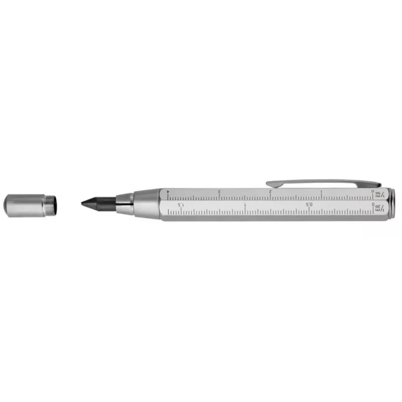 Lápis mecânico TROIKA ZIMMERMANN 5,6 mm HB prateado latão