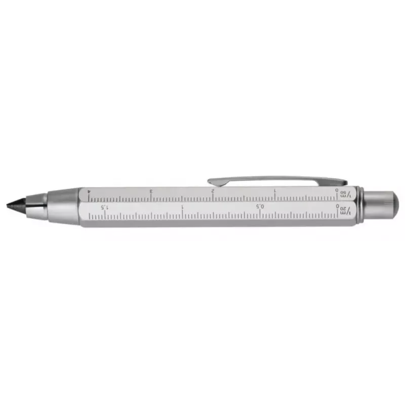 Lápis mecânico TROIKA ZIMMERMANN 5,6 mm HB prateado latão