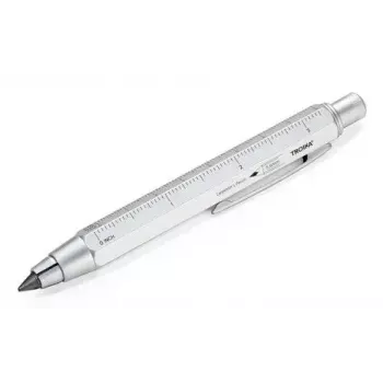 Lápis mecânico TROIKA ZIMMERMANN 5,6 mm HB prateado latão