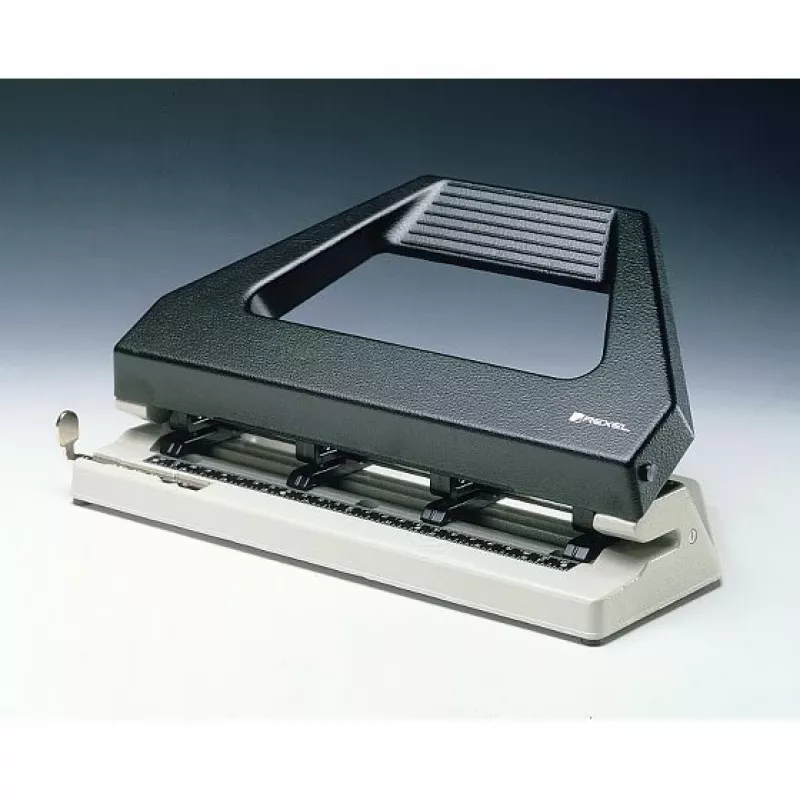Rexel 420 Variabel 08909 furador múltiplo com perfuração variável, 30 folhas, metal, preto/cinzento