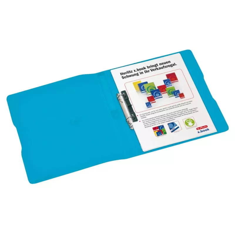 Dossier de argolas Herlitz 11205721 azul transparente