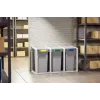 Balde do lixo Hailo ProfiLine Öko XL retangular plástico cinzento
