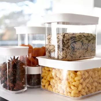 Recipiente de armazenamento de alimentos EMSA 513557 caixa retangular 1 L transparente 4 unid.