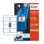 Avery L7418-25 etiquetas de nome, branco, 86 x 55 mm, 200 etiquetas (25 folhas)
