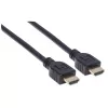 Manhattan 353946 cabo HDMI de alta velocidade com Ethernet, 4K, 3D, ARC, CL3 para instalação em parede, macho para macho, blindado, 3 m, preto