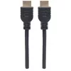 Manhattan 353946 cabo HDMI de alta velocidade com Ethernet, 4K, 3D, ARC, CL3 para instalação em parede, macho para macho, blindado, 3 m, preto