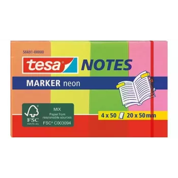 Papel de notas adesivas TESA 56691 Retangular Multicolor