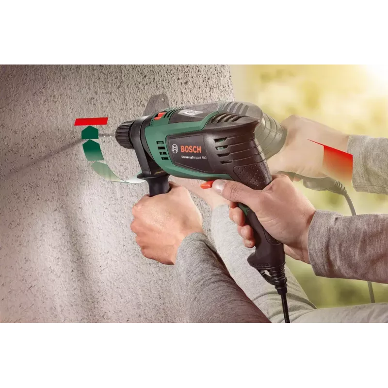 Bosch Universal Impact 800 3000 RPM sem chave 1,7 kg preto, verde