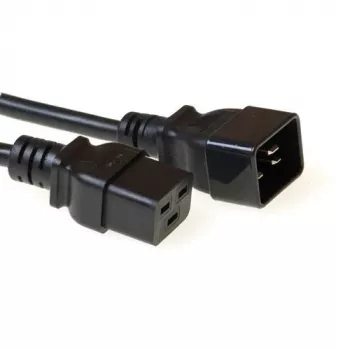 Cabo de alimentação ACT Powercord C19 - C20 preto 0,6 m