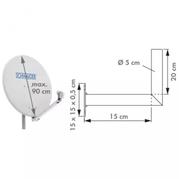 Suporte de parede Schwaiger WAH1525 001 prateado alumínio