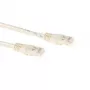 Cabo de patch ACT marfim 0,5 m U/UTP CAT6A com fichas RJ45