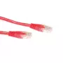 Cabo patch U/UTP CAT6A ACT vermelho 5 metros com fichas RJ45