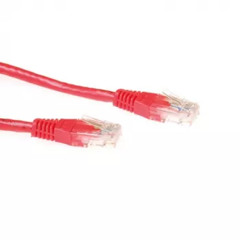 Cabo patch U/UTP CAT6A ACT vermelho 20 metros com fichas RJ45