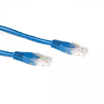 Cabo patch U/UTP CAT6A ACT azul 0,5 metros com fichas RJ45
