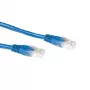 Cabo patch U/UTP CAT6A ACT azul 0,5 metros com fichas RJ45