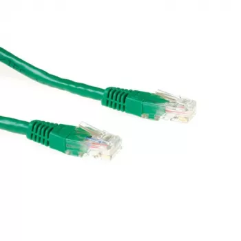Cabo patch U/UTP CAT6A ACT verde 7 metros com fichas RJ45