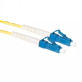 Cabo patch de fibra ótica monomodo 9/125 OS2 LSZH simplex ACT 1 m com fichas LC
