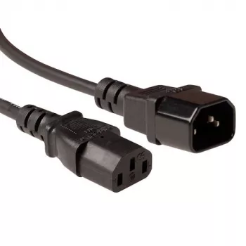 Cabo de alimentação ACT Powercord LSZH C13 - C14 preto 5 m