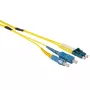Cabo de fibra ótica robusto monomodo 9/125 OS2 duplex ACT 40 metros com fichas LC e SC