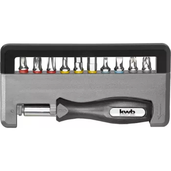 Conjunto de bits para chave de fendas KWB Industrial Steel Standard Handy Bit Box